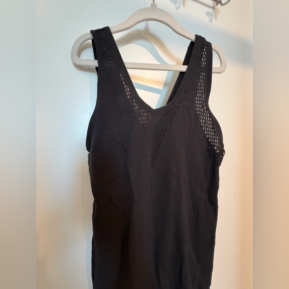 lululemon athletica Black Sleeveless Mesh-Detail Tank Top